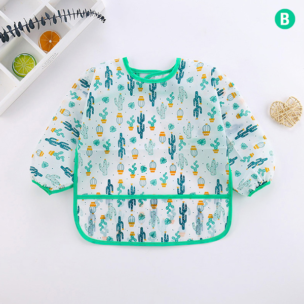 Haklapp för baby Toddler Vattentätt långärmat baby bear cactus