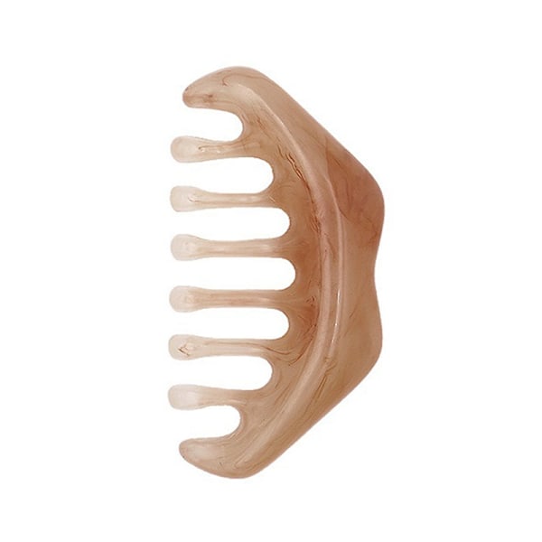 Massagekam Guasha Scalp Comb Portable Gua Sha Comb grön brown