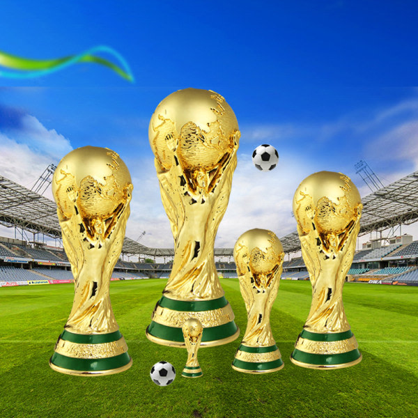 World Cup Soccer Trophy Resin Replica Trophy Modell Fotbollsfläkt 27cm 21cm