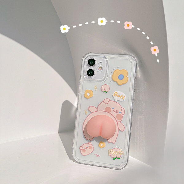 Case för Iphone 14promax, Funny Waving 3d Squeezable Peach
