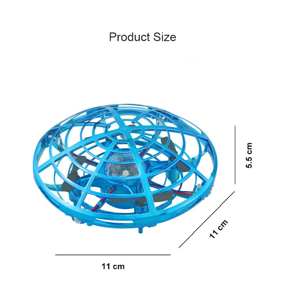 UFO med gest sensor drone barnleksak blå med fjärrkontroll blue with remote control