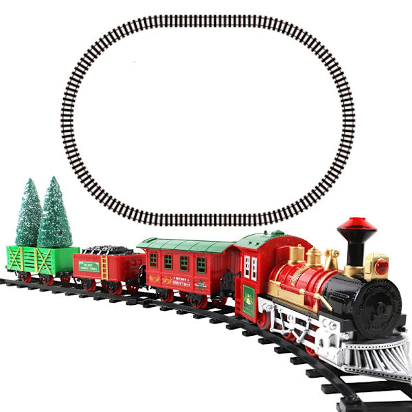Elektrisk tåg leksak järnväg modell set julklapp 1st
