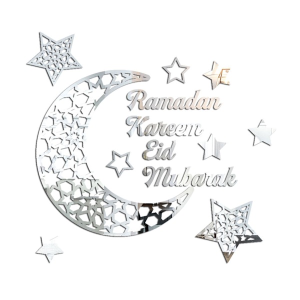 Ramadan Wall Stickers Eid Wall Stickers Heminredning silver