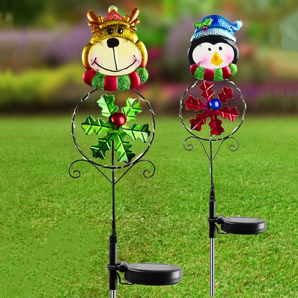 2-pack Solar Garden Lights Utomhusdekor santa Elk