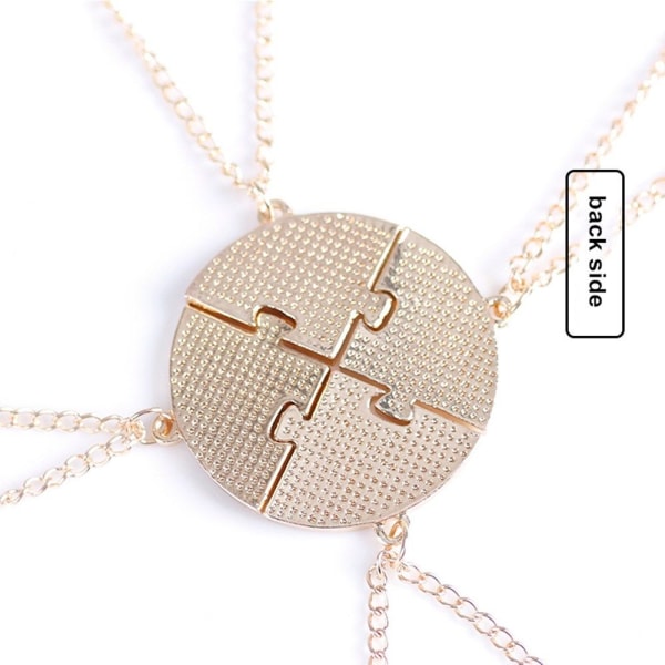 4 delar set vänskap halsband BFF hänge SILVER silver gold
