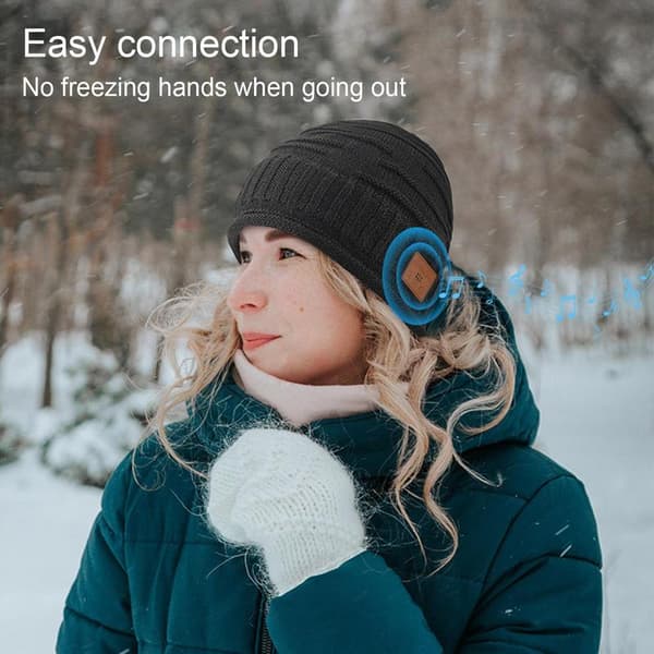 Vinter Bluetooths hörlurar USB uppladdningsbara musikheadset grå 24*23,5cm black