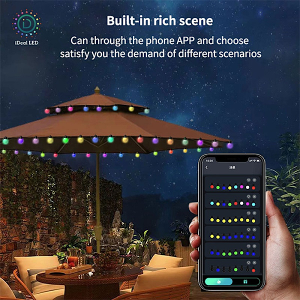 Utomhus julgran RGB String Lights dekoration 10m25leds 10m25leds
