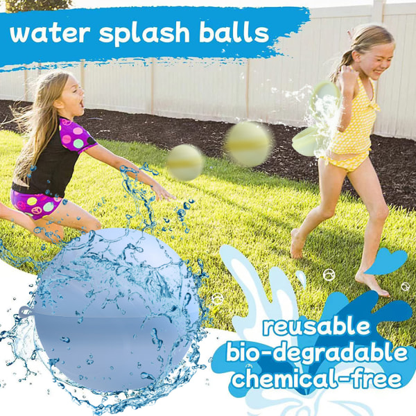 Silikon Vattenballonger Vattenstänkbollar Roliga vatteninjektionsleksaker 12:a Set 12:a