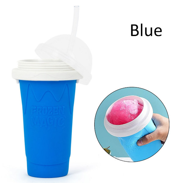 Smoothiekopp Silikon Hemlagad Glaskopp blå rose red