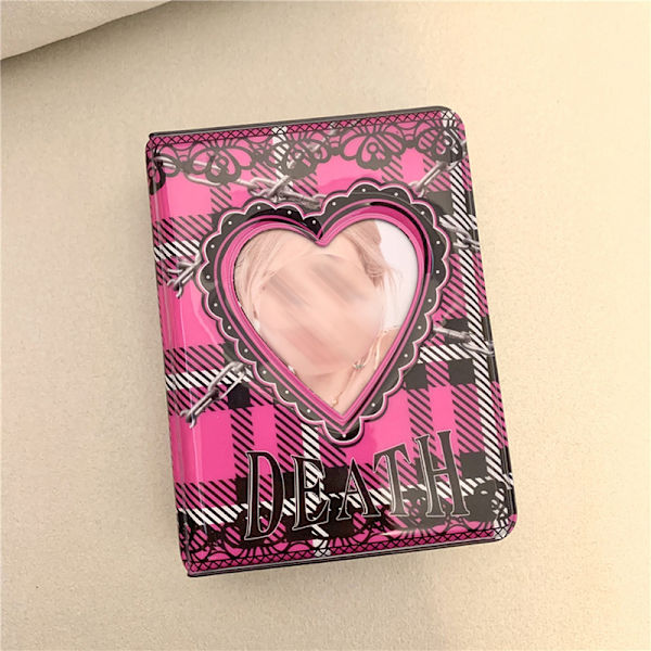 Ins Dark Cool 3 tums minifotoalbum Kpop Black Rose red