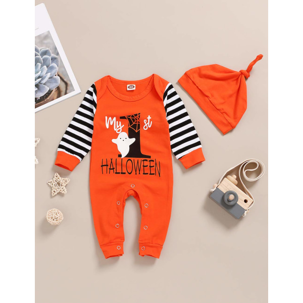 Halloween Baby Pumpkin Onesie svart 70cm black 90cm