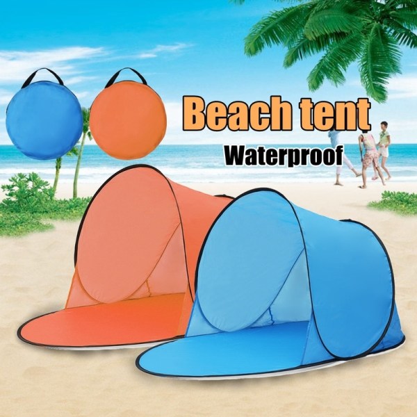 Barnlek Beach Portable Anti UV Sommartält blå 142*72*60CM orange