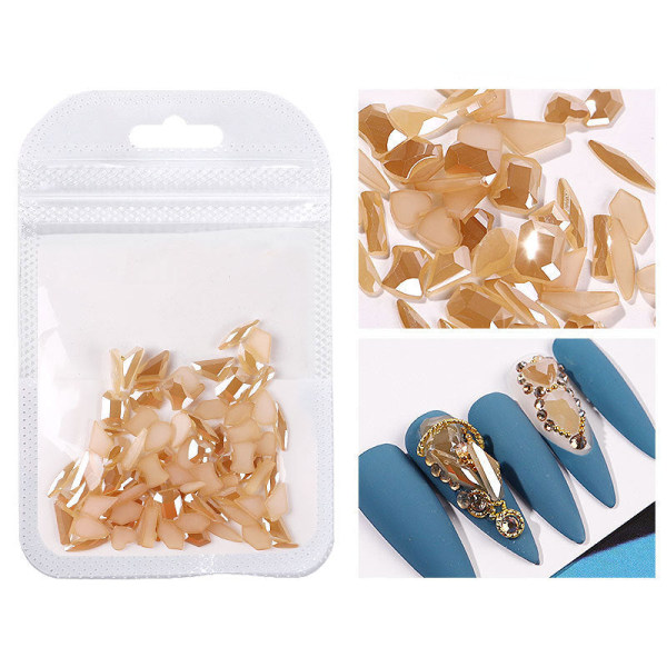 Nageldekorationer för Nail Art Kristallbottenborr 50 Mixed Ornament 50 transparent Aurora mixed Mocha AB mixed 50 PCs