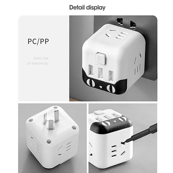 USB C Outlet Extender Outlet Extender för sovsalar onesize