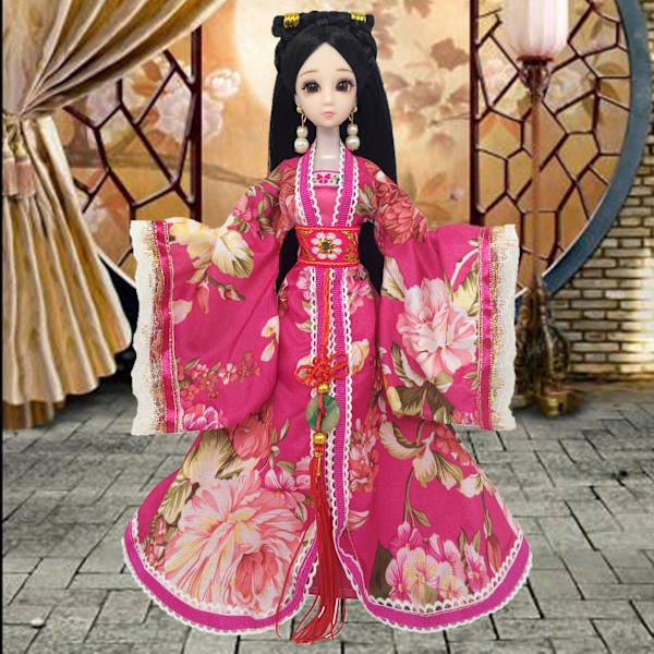 8 stycken 30cm Barbie docka kläder Mode pälströja coa A B