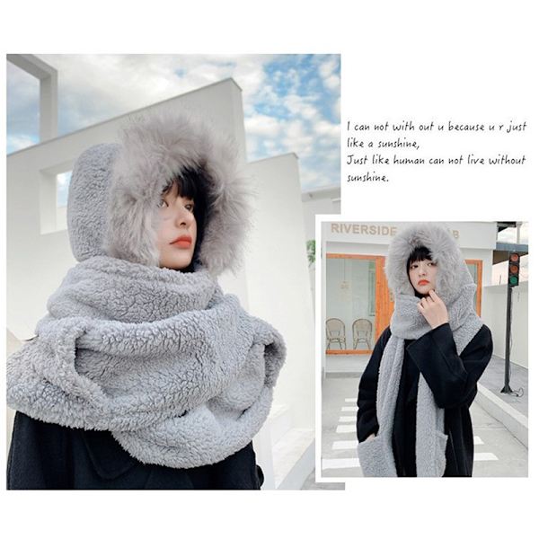 2022 New Fashion Scarf Hat Handske 3-delad Dam e Plush Winter W A1 A3