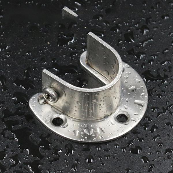 1:a garderobsfäste Heavy Duty rostfritt stål Stångsocket Fla B