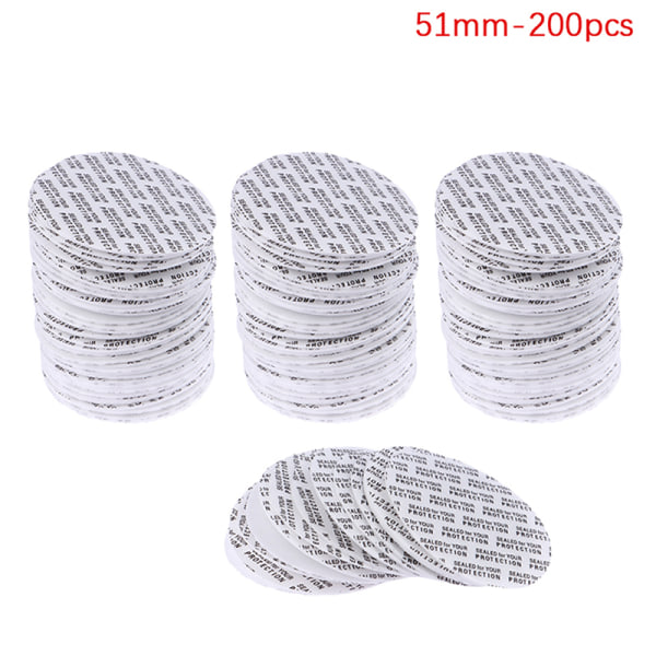 200 st tryckkänslig cap Kosmetisk burk flaska sabotage 63mm-200st 51mm-200pcs