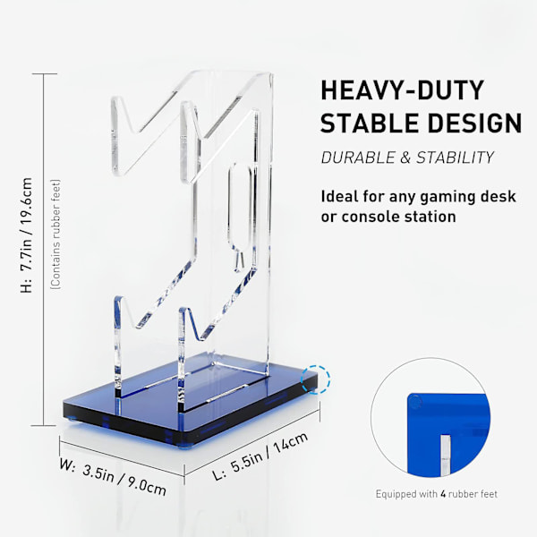 Akryl spelkontroll blå och rosa display rack PS4 trådlöst
