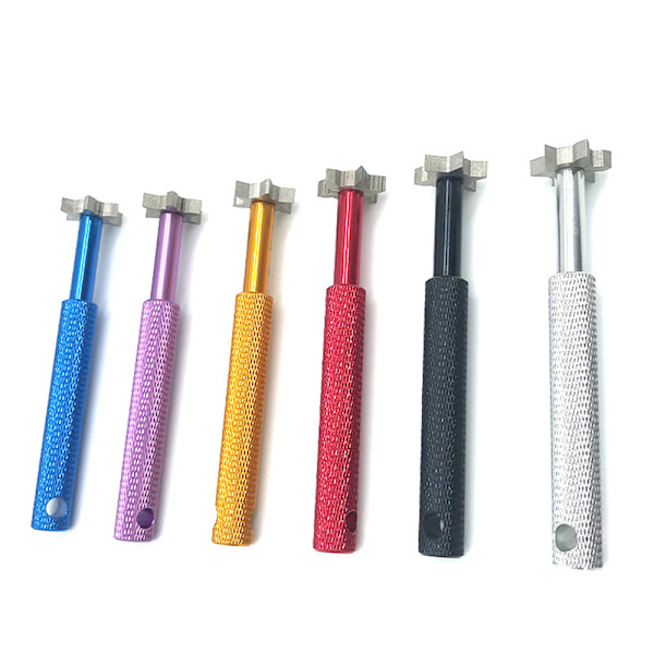 Golfklubba Grooving Sharpening Tool Sharpener Alloy Wedge Silver Red