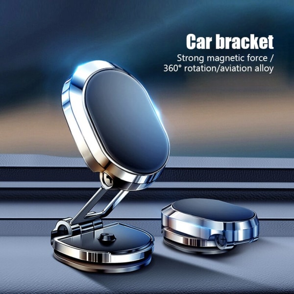 Vikbar magnetisk bil Special Navigation Car Sticky Bracket silver black