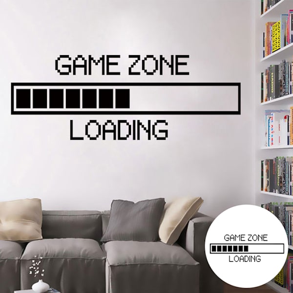 Spelrum Heminredning Dator Videospelszon Loading Decal Wal S: 35*15CM L:57*16CM