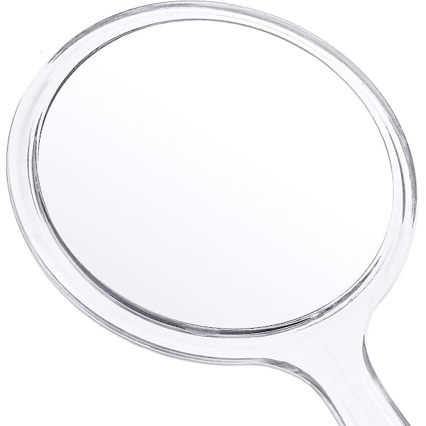 Makeup Handspegel Dubbelsidig 3x 1x Rund (transparent) högupplöst sminkspegel