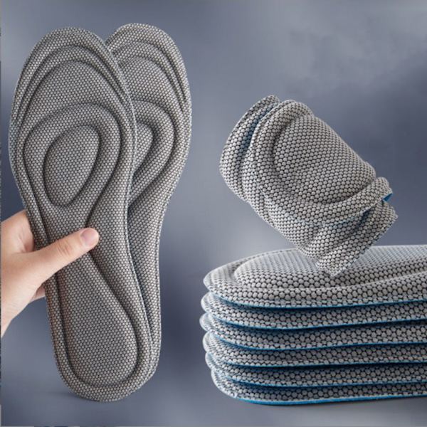 2 st Foot Master Memory Foam Ortopediska innersulor för skor Grå 35-37 Gray 38-40
