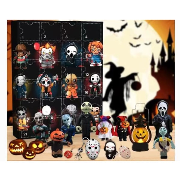 AHalloween jul adventskalender Nedräkning med överraskning leksak semester gåvaA