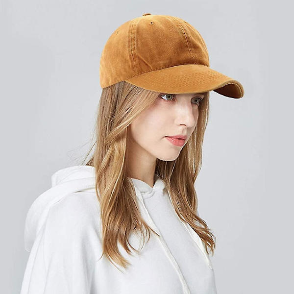 Cap Tvättbar Solid cap Herr Casual gul