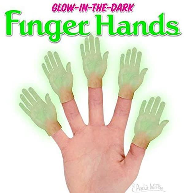 Vänster och höger Five Finger Open Palm Finger Puppet Small Hand