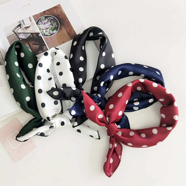 Naturlig sidenscarf Kvinnor Design Print Fyrkantig halsduk A7 A10