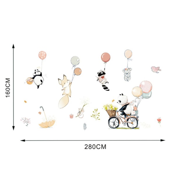 Väggklistermärken för barn Ballonger Kanindjur Väggklistermärken