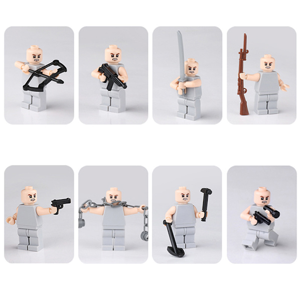 4:a Mini DIY figurer Armtillbehör Byggklossar Kompatibla Svart