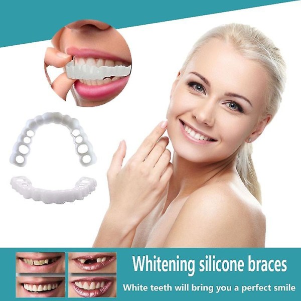 Vita tandfaner Tänder Silikon konstgjorda hängslen att göra vit