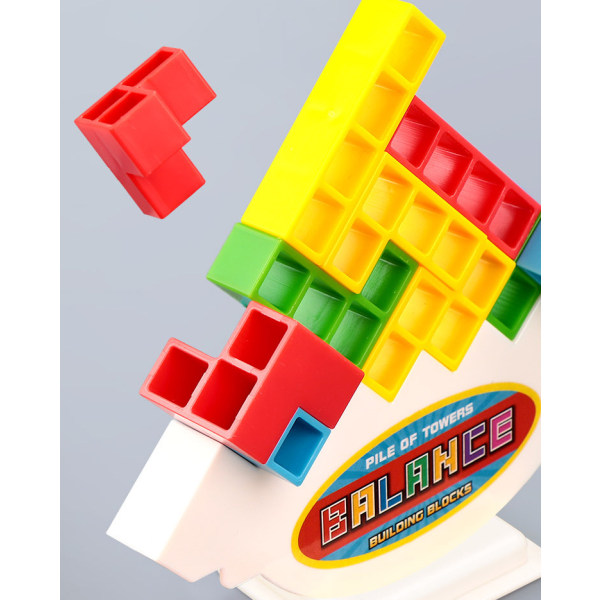 Pussel 3D Block Tetris Balansblock Brädspel Leksaker färgglada