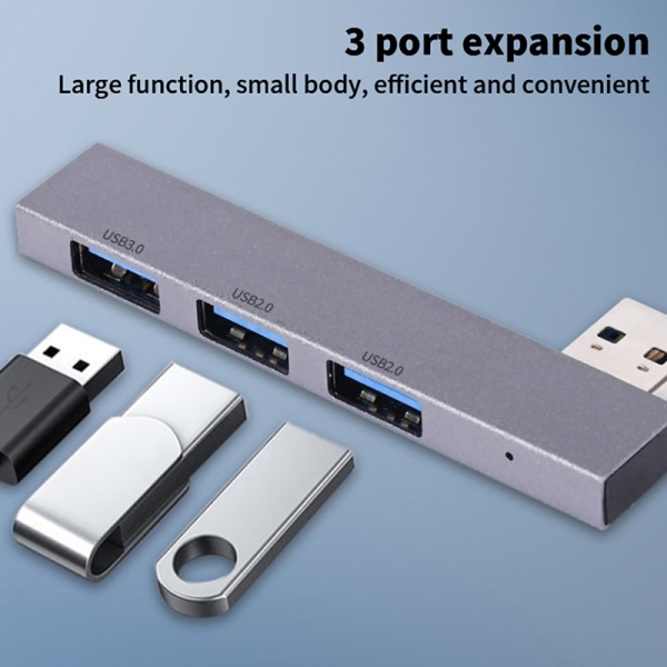 3 i 1 USB Hub 3 portar Extended Plug Portable A B
