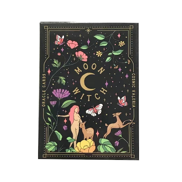 Engelsk version Tarotkort Set Moon Witch Oracle Cards färg