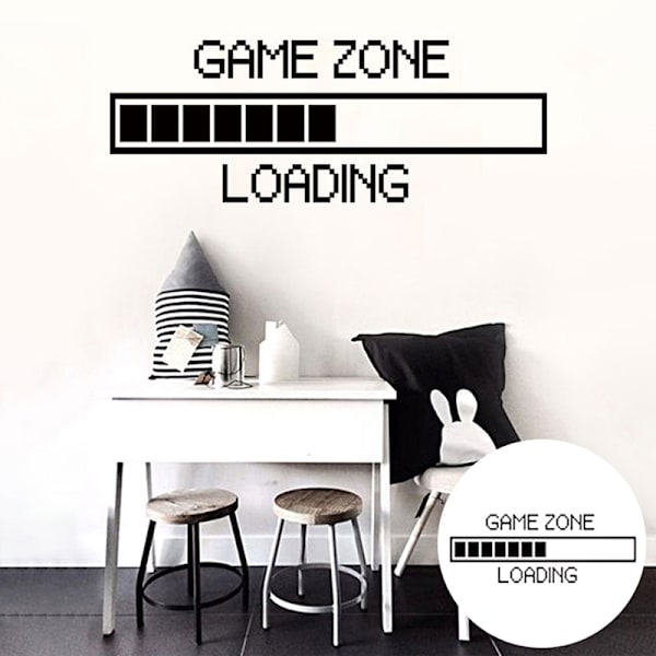 Spelrum Heminredning Dator Videospelszon Loading Decal Wal S: 35*15CM L:57*16CM