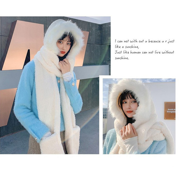2022 New Fashion Scarf Hat Handske 3-delad Dam e Plush Winter W A1 A3