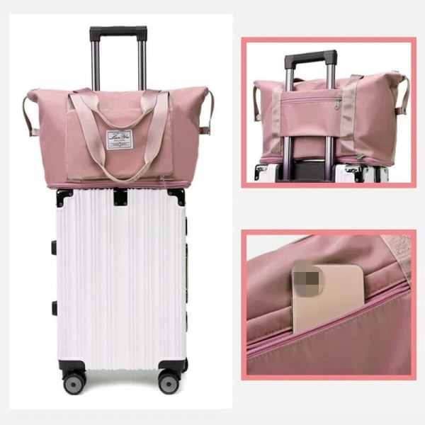 Vikbar bärbar hopfällbar resväska med stor kapacitet grå 42*22*28cm gray