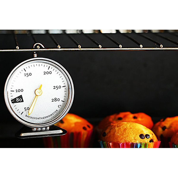Hängbakning BBQ Matlagning Kött Rostfritt stål Ugnstermometer silver 7*9cm