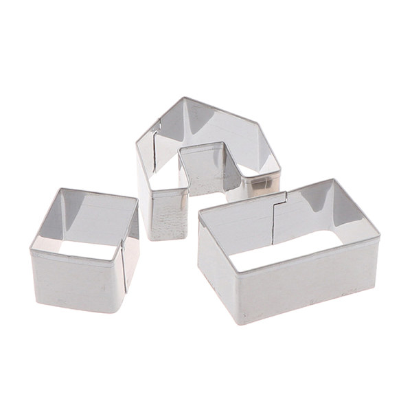 3:a jul Pepparkakor Hus Biscuit ter Set Rostfritt Stee Silver