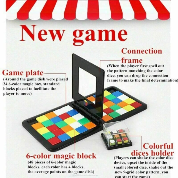 Battle Square Race Game Mobile Puzzle Cube Desktop Games svart 34,5*17*17cm