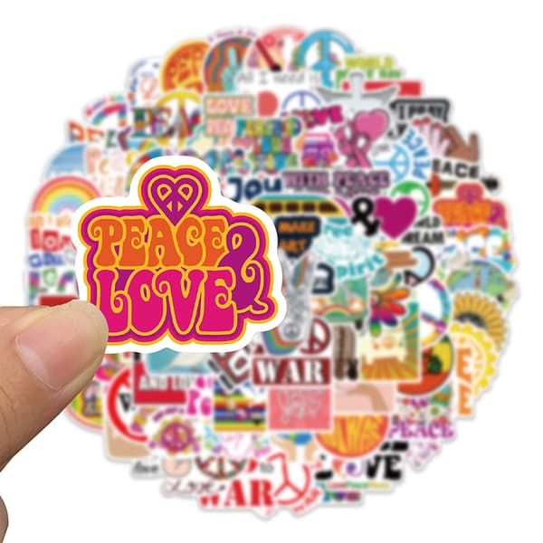 100st Wish World Peace Graffiti Stickers Laptop Gitarr Bagage