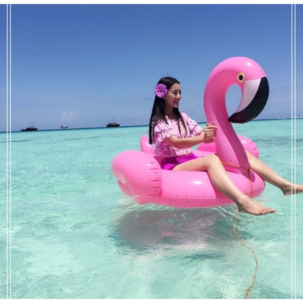 Jätte uppblåsbar Flamingo Pool Float Ride-On Simring roséguld 150*150*85CM rose gold