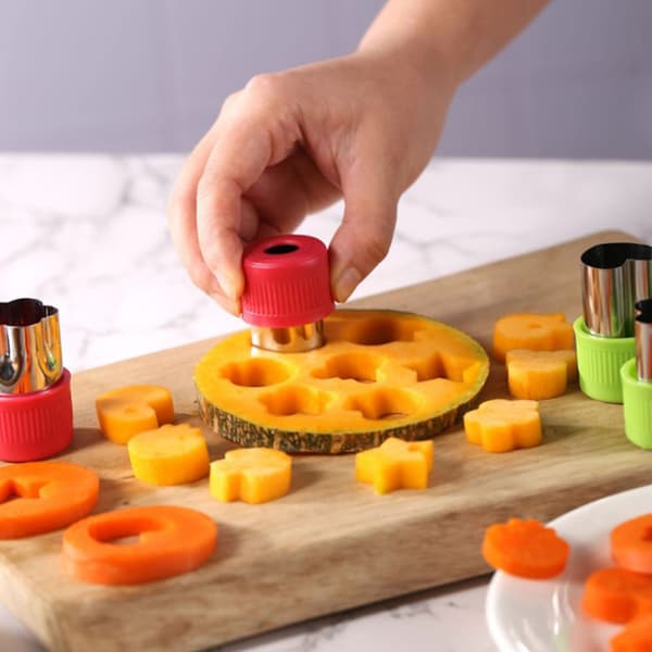 3:a Rostfritt stål Grönsakster Set DIY Cookie ter Molds för Multicolor B