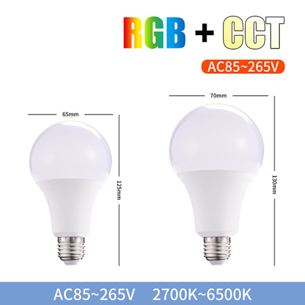 15W Smart Glödlampa med Bluetooth-kontroll Vit onesize