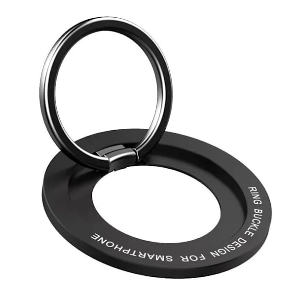 Magnetisk Mobiltelefon Ringhållare Spänne Zinklegeringsfäste fo Black A1