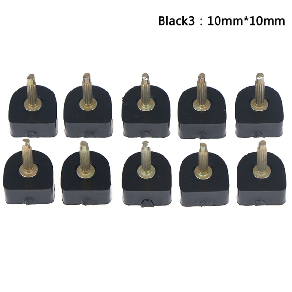 10 st Högklackade skoreparationsspetsar Kranar Pins Dowel Lifts Replacem Black 10mm*10mm